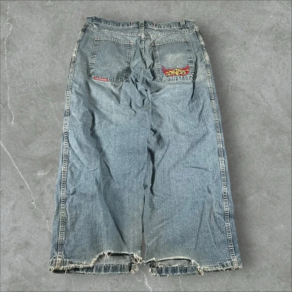 Vintage Jnco Jeans Mens 40x30 Blue Y2K Baggy Skater Grunge Tribal Hip Hop 2000s